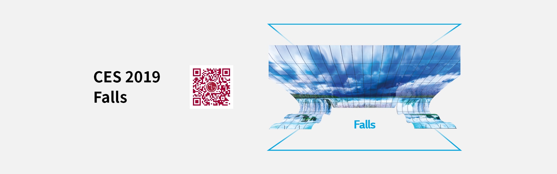 CES 2019 Falls 컨텐츠 마커 이미지와 QR 코드